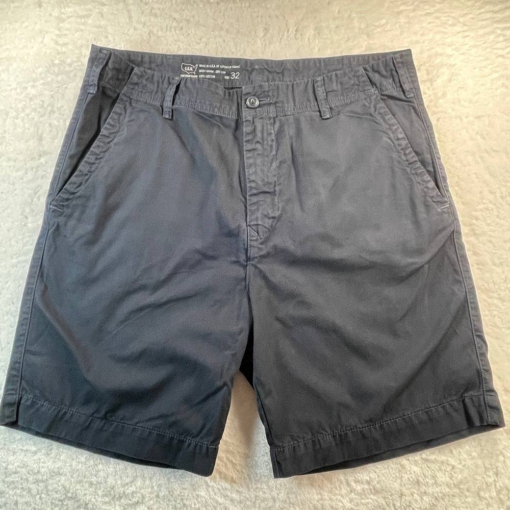 Save Khaki United SKU Mens Chino Shorts Size 32 Navy Blue 100% Cotton Made USA